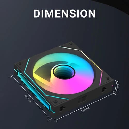 Ant Esports Stackerflow ARGB 120mm 3-in-1 Cabinet Fan (Black)